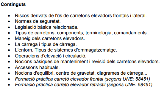 programa curs carretons idetsa